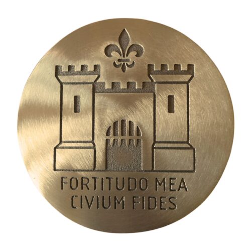 Clou de voirie personnalisé en bronze, Angoulême