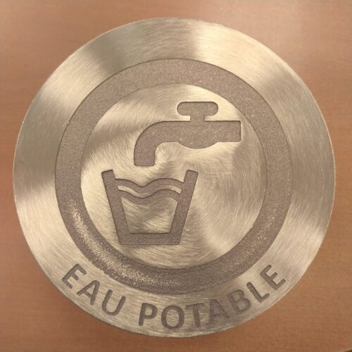 Clou de voirie personnalisé en bronze pour fontaines, eau potable