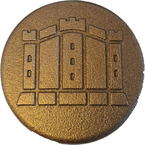 Clou de voirie Ø70mm Bronze Motif Bastille