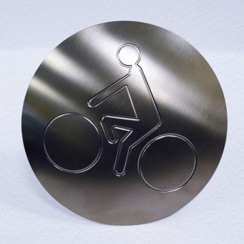 Clou Ø100mm en inox 304L logo vélo