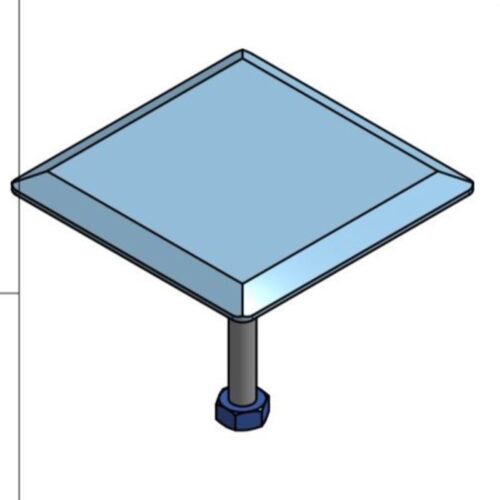 Clou en inox 304L - 120x120x8mm