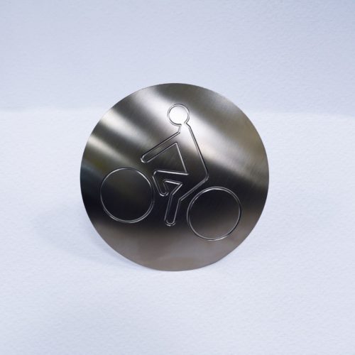 Clou Ø150mm en inox 304L logo vélo