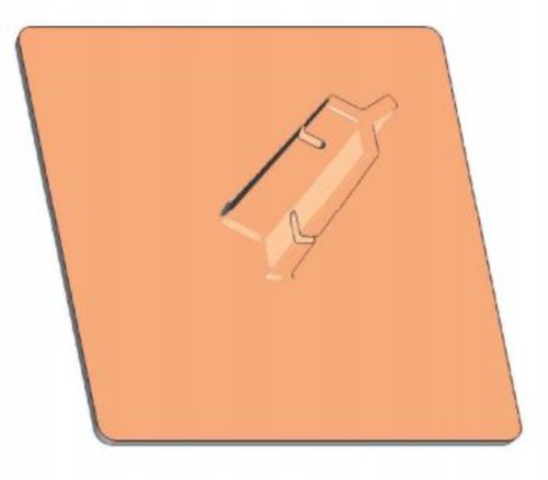 Clou carré bronze brossé 120x120mm