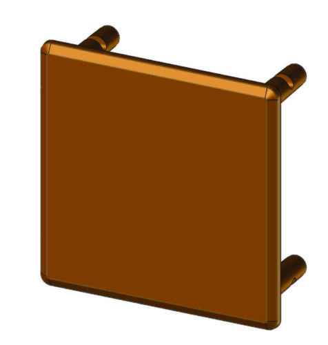 Clou carré bronze brossé 140x140mm