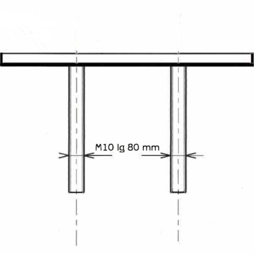 Clou rectangulaire en inox massif 304L