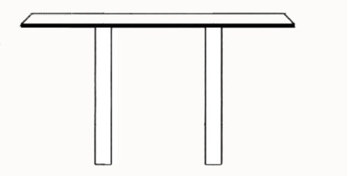 Clou rectangulaire en inox massif 316L