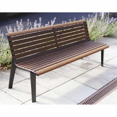 Banc public  EMAU EM151r en robinier, 1800mm