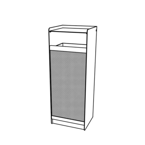 Corbeille MAG 65L en tôle perforée avec protection