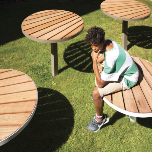 Tabouret LAGO LAG112t en jatoba, Ø850mm