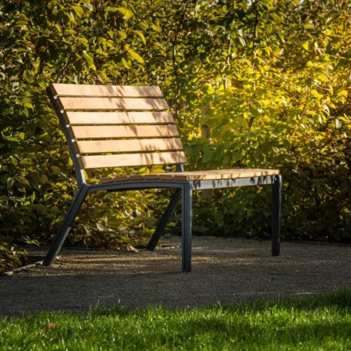 Banc public ALUMA en bois d'épicéa, 1800mm