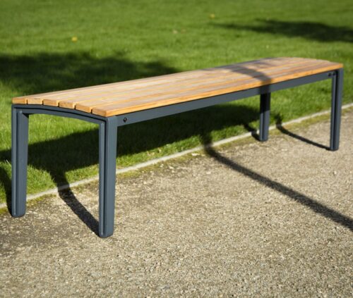 Banquette publique ALUMA en acacia, 1800mm
