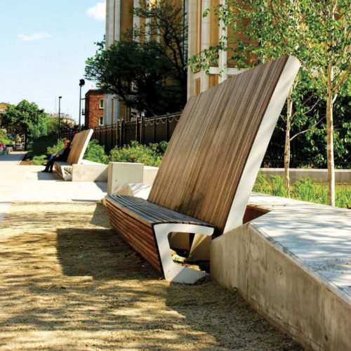 Banc public LANDSCAPE LPD150r en robinier, 2000mm