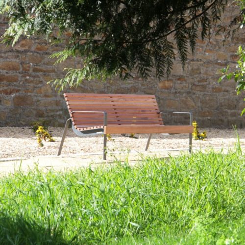 Banc public PREVA URBANA LPU151r en bois de robinier, 1800mm