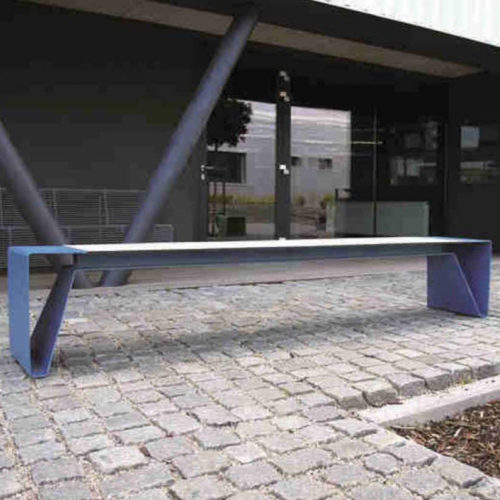 Banquette publique RADIUM LRA461, lg. 2,00 m en HPL
