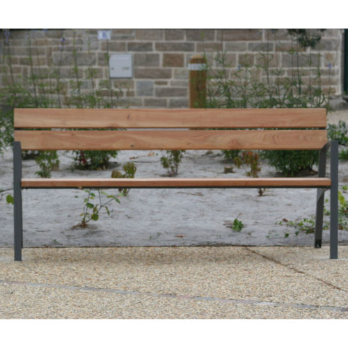 Banc public VERA LV156t en bois de jatoba avec accoudoirs, 1800mm