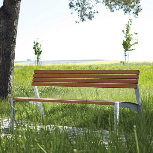 Banc public VERA LV751r en bois de robinier, 1800mm