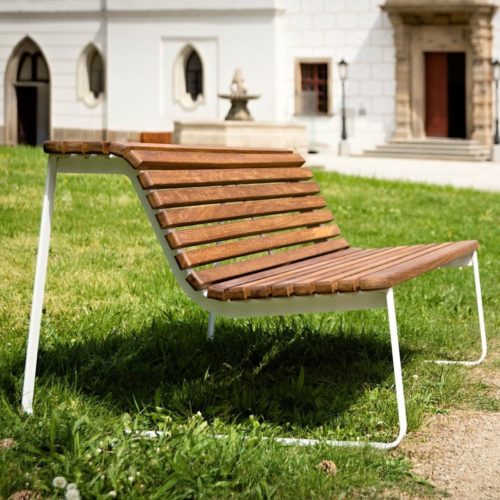 Banc public VELA en acacia, 1800mm