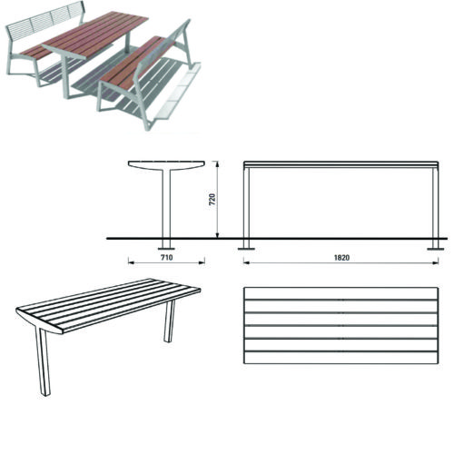 Table VERA SOLO LVS911y en resysta lg 1800 mm