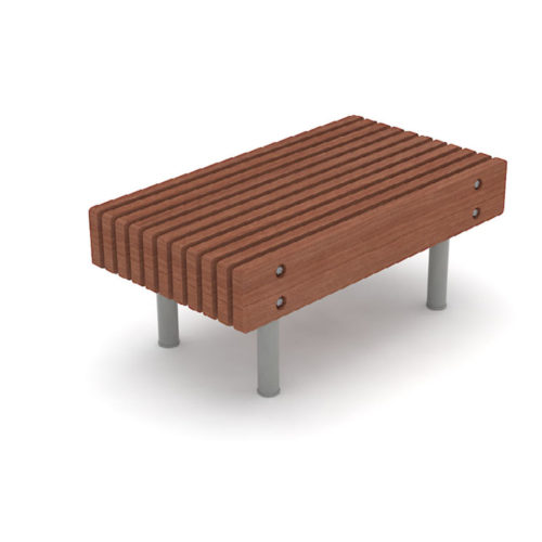 Banquette publique WOODY LWB112t en jatoba, pour enfants, 700mm