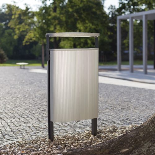 Corbeille MIU306 45L en aluminium avec protection