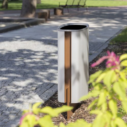 Corbeille MIU400 45L en aluminium