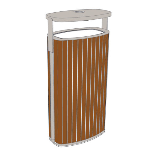 Corbeille MINIUM MIU516rp 45L en robinier avec cendrier