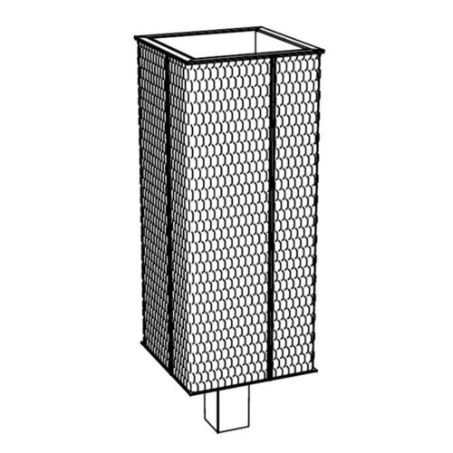 Corbeille NANUK carrée 50L en acier