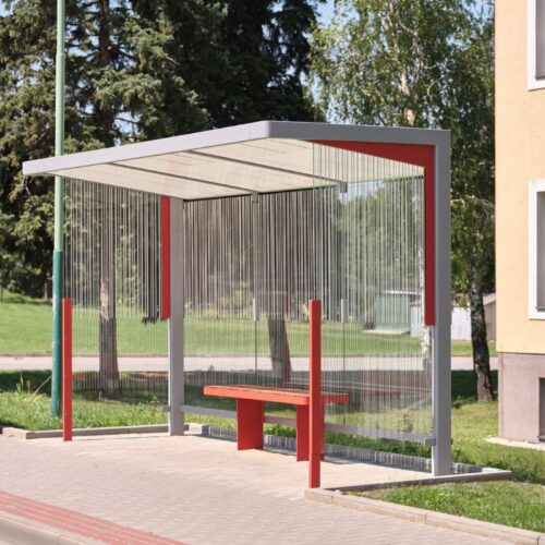 Abribus NUBO NUB210a-SS 4,8m2 toit plat en verre