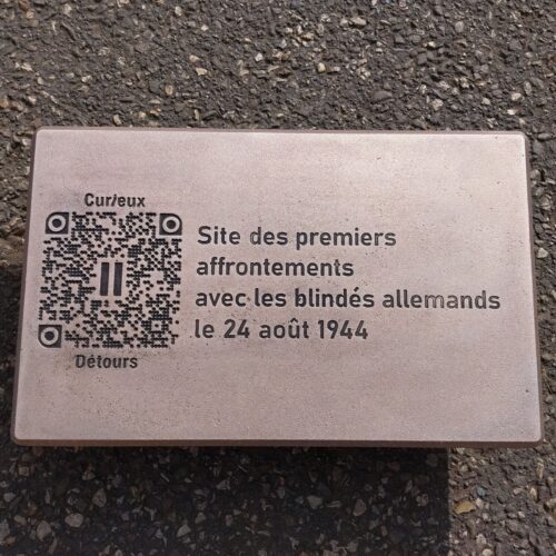 Plaque personnalisée en bronze, Villeurbanne