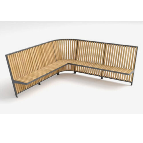 Banc 90° SEDAN SDN102t en jatoba, 2410mm