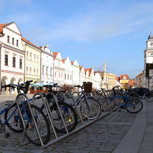 Appui vélos WELDI en inox, 8 places