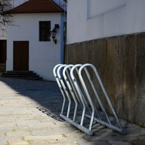 Appui vélos WELDI en acier galvanisé, 4 places