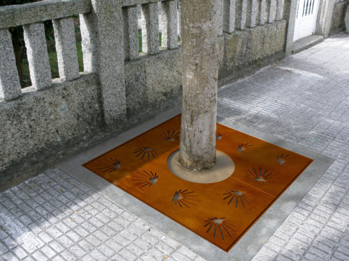 Entourage arbre VIERA acier corten