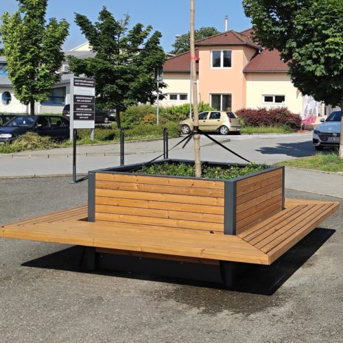 Jardiniere CIMI - 1120L - Avec assise - 2400x2400xh888mm