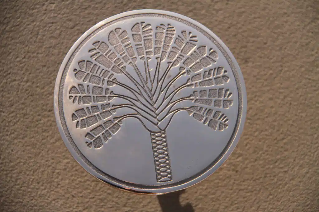 Clou personnalisé en bronze Jardin botanique de Nancy