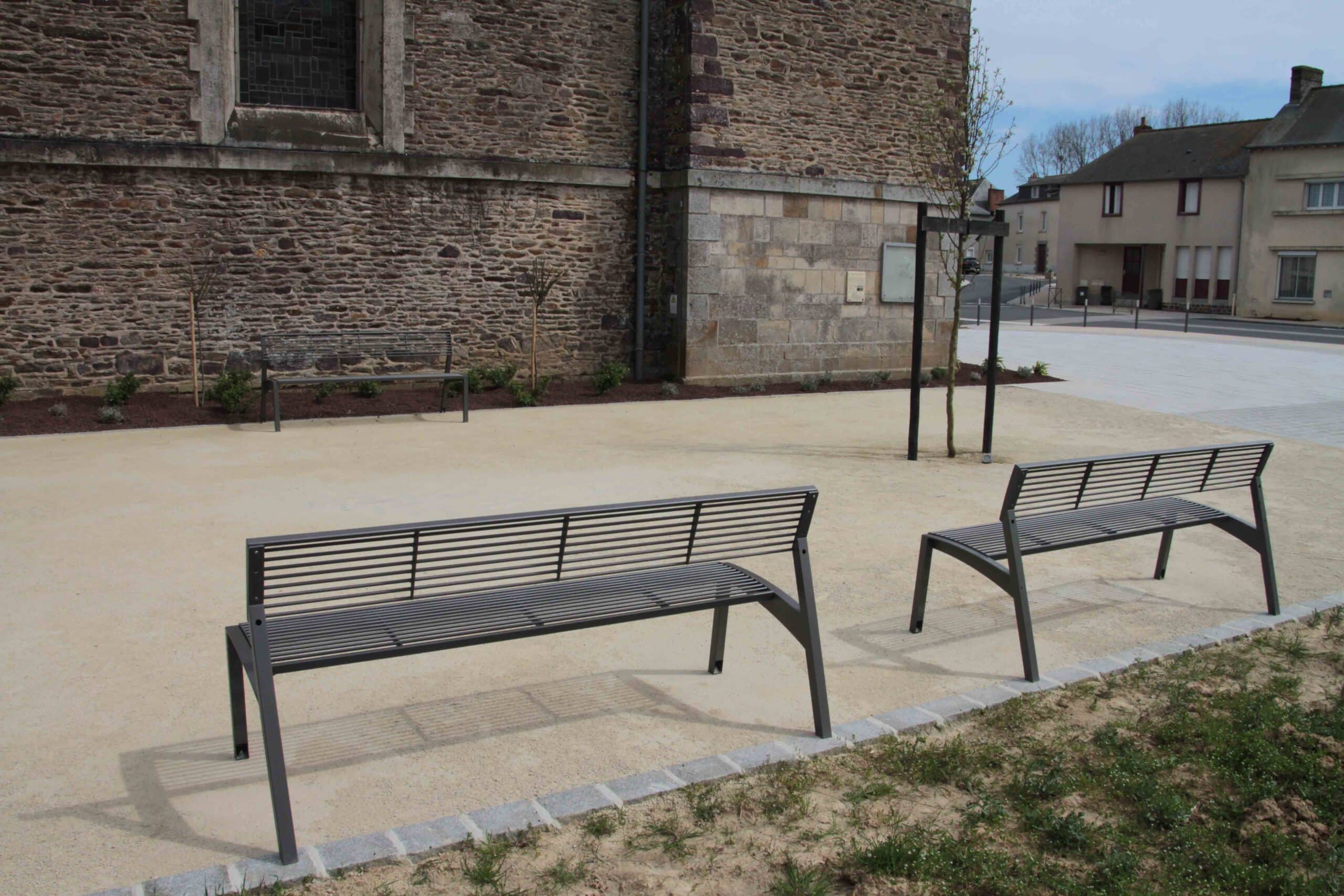 Bancs publics VERA LV250 en acier, 1500mm