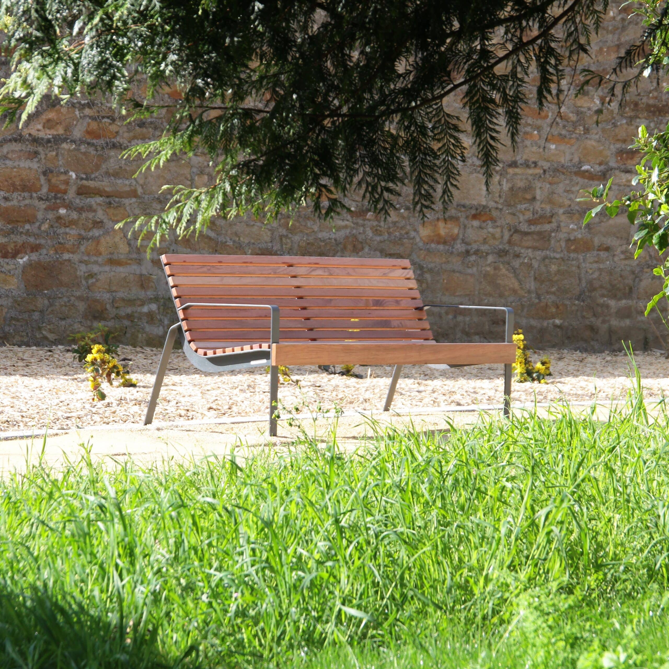 Banc public PREVA URBANA LPU151t en bois de Jatoba