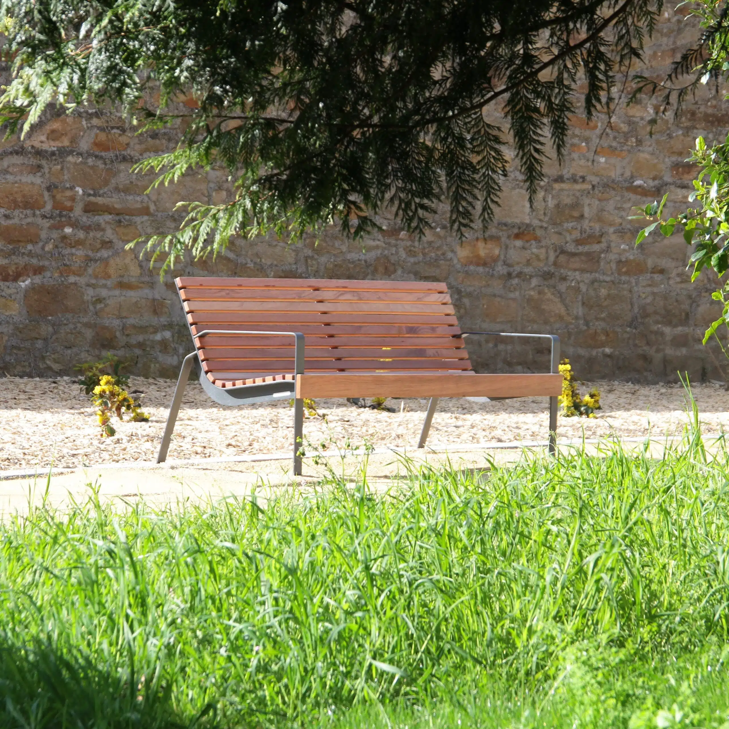 Banc public PREVA URBANA LPU151t en bois de Jatoba
