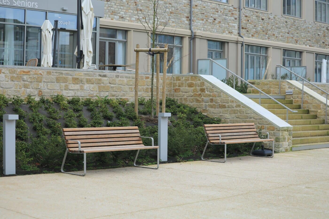 Banc INOA en bois tropical - LIN9b-180t
