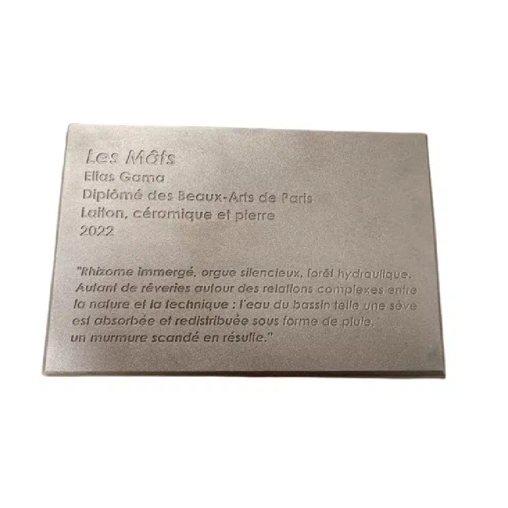 Plaque en bronze personnalisée